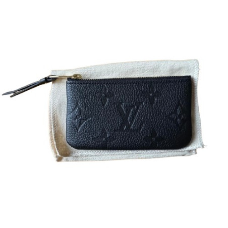 LOUIS VUITTON Key Pouch Leder schwarz Pre-owned Designer Secondhand.