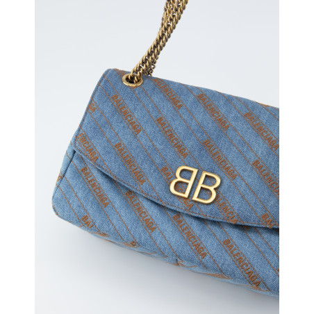 BALENCIAGA Chain Bag medium Denim - Pre-loved Designer Second Hand | LUXURYLOVE