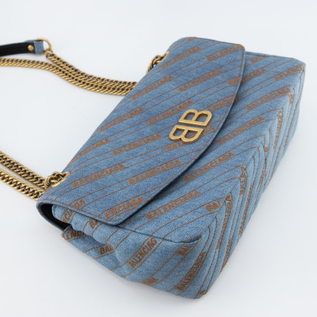 BALENCIAGA Chain Bag medium Denim - Pre-loved Designer Second Hand | LUXURYLOVE