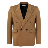 SAINT LAURENT Doppelreihiges Sakko Wolle Camel Herren Pre-owned Designer Secondhand Luxurylove.