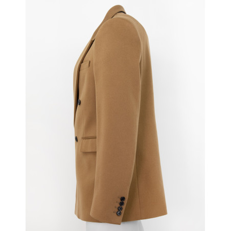 SAINT LAURENT Doppelreihiges Sakko Wolle Camel Herren Pre-owned Designer Secondhand Luxurylove.