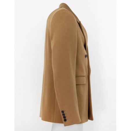 SAINT LAURENT Doppelreihiges Sakko Wolle Camel Herren Pre-owned Designer Secondhand Luxurylove.