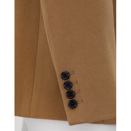 SAINT LAURENT Doppelreihiges Sakko Wolle Camel Herren Pre-owned Designer Secondhand Luxurylove.