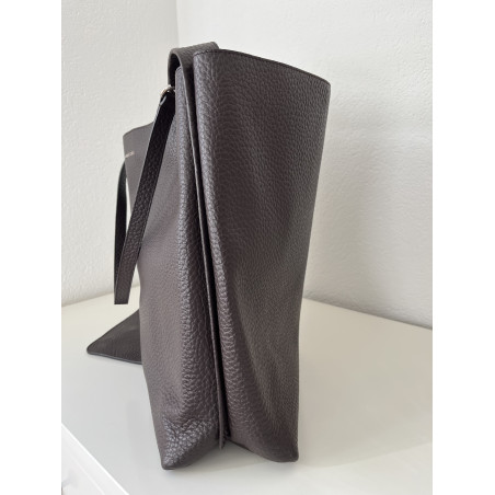 ORICIANI Tasche dunkel graues Kalbsleder Pre-owned Designer Secondhand Luxurylove 