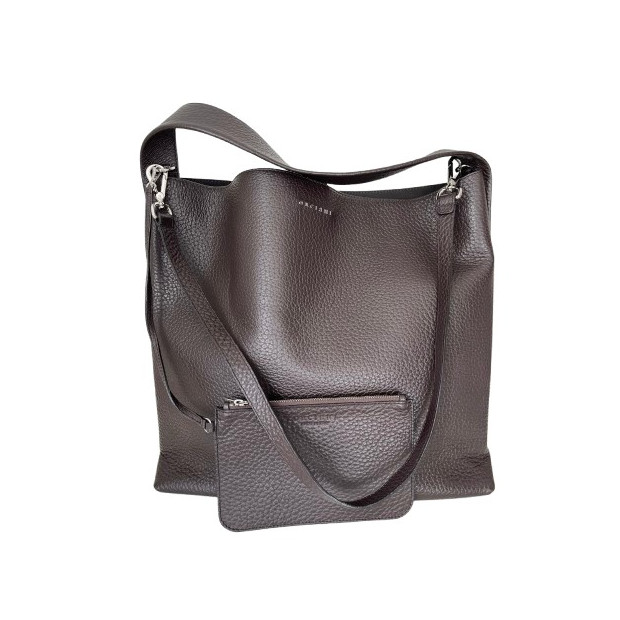 ORICIANI Tasche dunkel graues Kalbsleder Pre-owned Designer Secondhand Luxurylove 