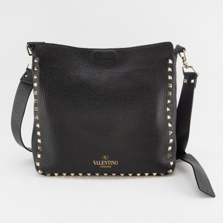 VALENTINO GARAVANI Rockstud Crossbody Bag schwarz Pre-owned Designer Secondhand Luxurylove