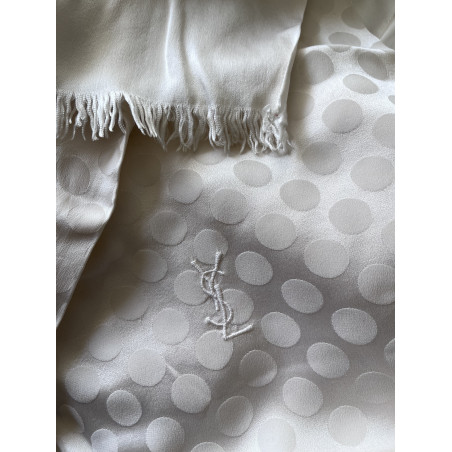 YVES SAINT LAURENT Silk chip scarf - Pre-loved Designer Second Hand | LUXURYLOVE