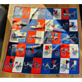Silk scarf 90x90, Voitures exquises