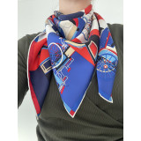 Silk scarf 90x90, Voitures exquises