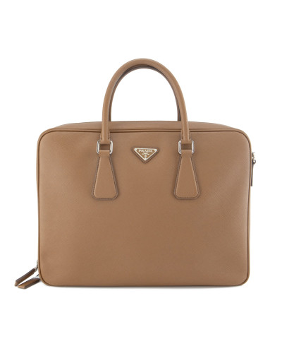 PRADA Saffiano briefcase with strap - Pre-loved Designer Second Hand | LUXURYLOVE