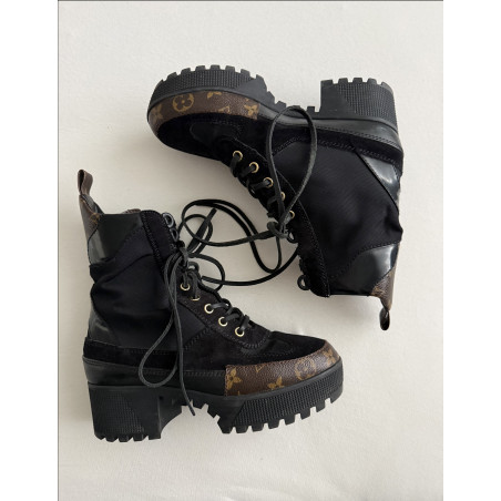 LOUIS VUITTON Laureate Ankle Boots 36 Pre-owned Designer Secondhand Luxurylove Qualität und Echtheit geprüft