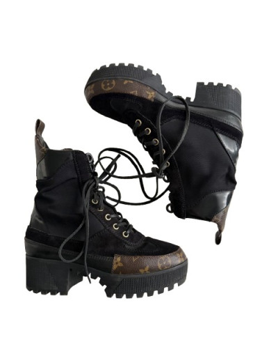 LOUIS VUITTON Laureate Ankle Boots 36 Pre-owned Designer Secondhand Luxurylove Qualität und Echtheit geprüft