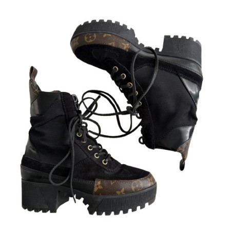 LOUIS VUITTON Laureate Ankle Boots 36 Pre-owned Designer Secondhand Luxurylove Qualität und Echtheit geprüft