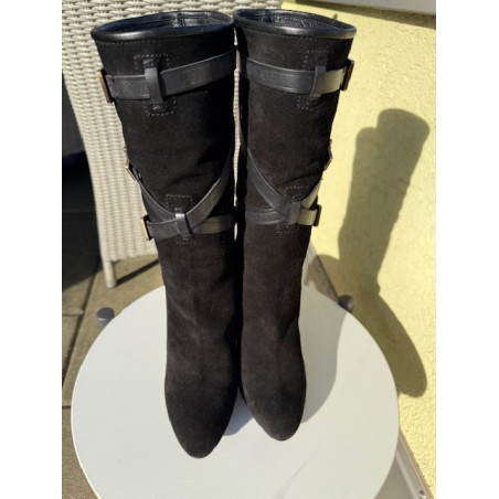 DIOR Stiletto Stiefel Wildleder schwarz 39 Pre-owned Designer Secondhand Luxurylove