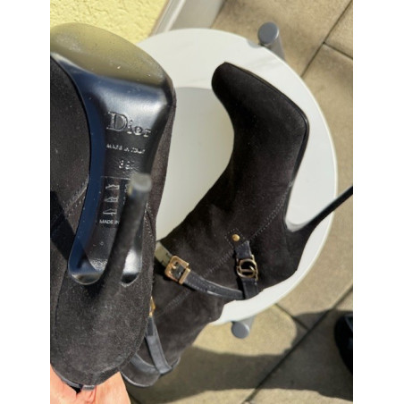 DIOR Stiletto Stiefel Wildleder schwarz 39 Pre-owned Designer Secondhand Luxurylove
