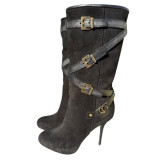 DIOR Stiletto Stiefel Wildleder schwarz 39 Pre-owned Designer Secondhand Luxurylove