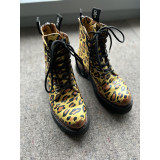 R13 military boots leopard print 38 leather boots TOP (R13)