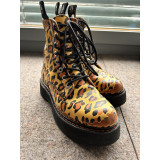 R13 military boots leopard print 38 leather boots TOP (R13)