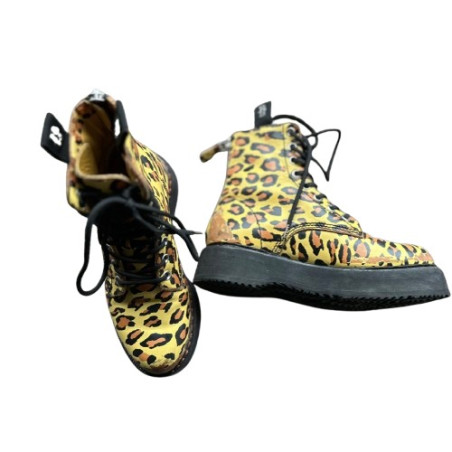  R13 military boots leopard print 38 leather boots TOP (R13) - Pre-loved Designer Second Hand | LUXURYLOVE