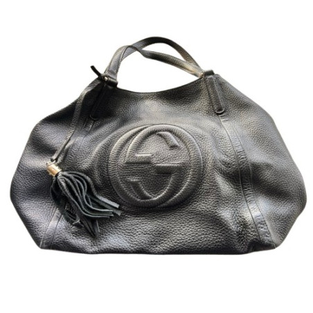 GUCCI Soho Tasche Large schwarz Leder Pre-owned Designer Secondhand Luxurylove