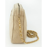 CHANEL Camera Tassel Bag Lammleder beige Pre-owned Designer Secondhand Luxurylove