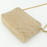 CHANEL Camera Tassel Bag Lammleder beige Pre-owned Designer Secondhand Luxurylove