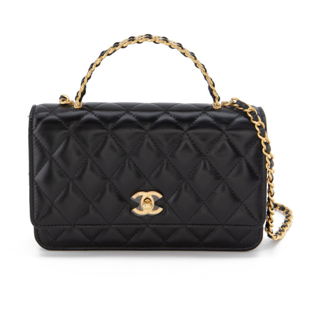 CHANEL Top Handle Wallet on Chain schwarz NEU Pre-owned Designer Secondhand Luxurylove