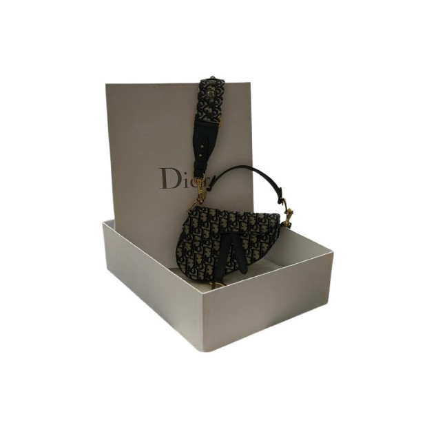 DIOR Mini Saddle Bag with Strap - Pre-loved Designer Second Hand | LUXURYLOVE