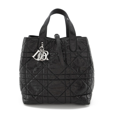 DIOR Toujours Vertical Tote medium Hochformat Kalbsleder schwarz Pre-owned Designer Secondhand Luxurylove