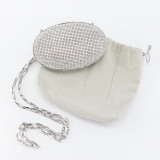 Rhinestone clutch with chain