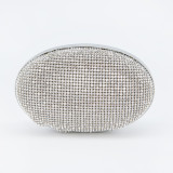 DANIEL SWAROVSKI Strass Clutch mit Kette silber Pre-owned Designer Secondhand Luxurylove