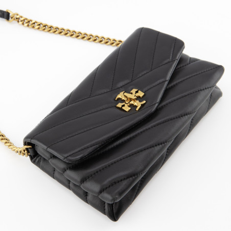 TORY BURCH Kira Chevron Crossbody Bag schwarz Pre-owned Designer Secondhand Luxurylove
