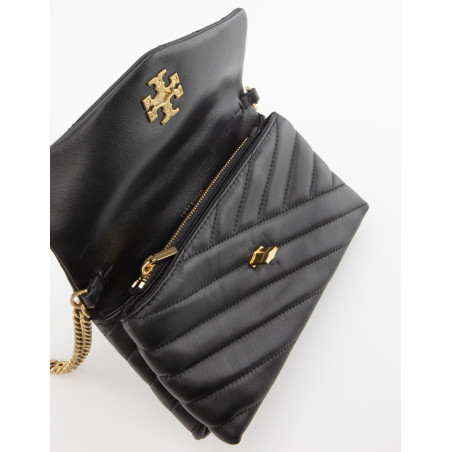 TORY BURCH Kira Chevron Crossbody Bag schwarz Pre-owned Designer Secondhand Luxurylove
