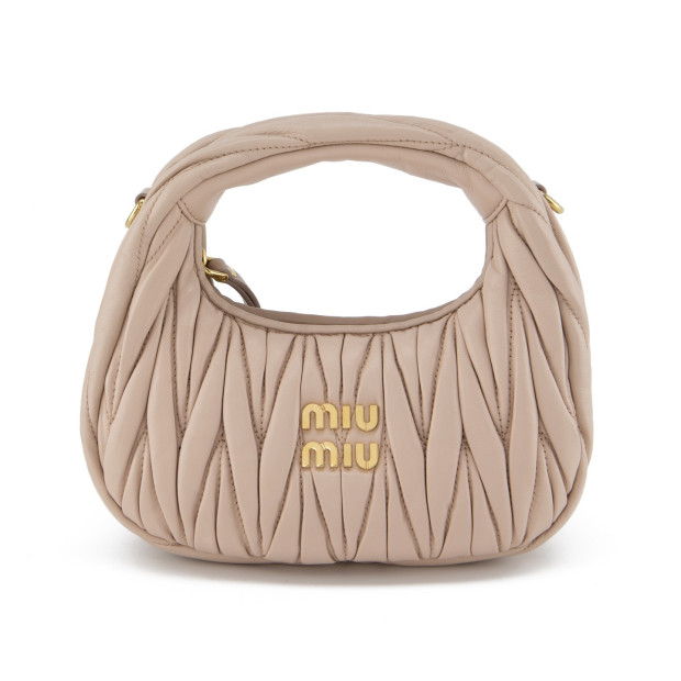 MIU MIU Wander Hobo Bag mini rosa Pre-owned Designer Secondhand Luxurylove