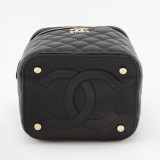 CHANEL Top Handle Vanity Crossbody Bag schwarz Pre-owned Designer Secondhand Luxurylove