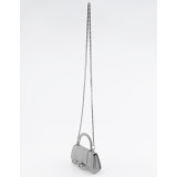 BALENCIAGA Hourglass Nano Bag Glitter silber Pre-owned Designer Secondhand Luxurylove