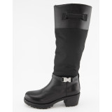 PRADA Winterstiefel gefüttert Saffiano & Nylon schwarz 36.5 Pre-owned Designer Secondhand Luxurylove