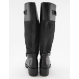 PRADA Winterstiefel gefüttert Saffiano & Nylon schwarz 36.5 Pre-owned Designer Secondhand Luxurylove