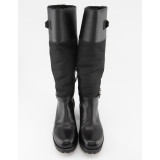 PRADA Winterstiefel gefüttert Saffiano & Nylon schwarz 36.5 Pre-owned Designer Secondhand Luxurylove
