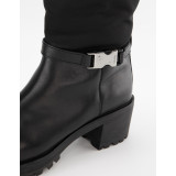 PRADA Winterstiefel gefüttert Saffiano & Nylon schwarz 36.5 Pre-owned Designer Secondhand Luxurylove
