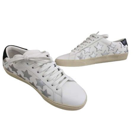 SAINT LAURENT SL06 Star Sneaker weiss 36.5 Pre-owned Secondhand Luxurylove