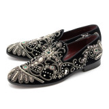DOLCE & GABBANA Loafer Samt bestickt 44 Pre-owned Designer Secondhand Luxurylove