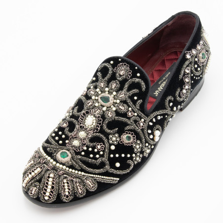 DOLCE & GABBANA Loafer Samt bestickt 44 Pre-owned Designer Secondhand Luxurylove
