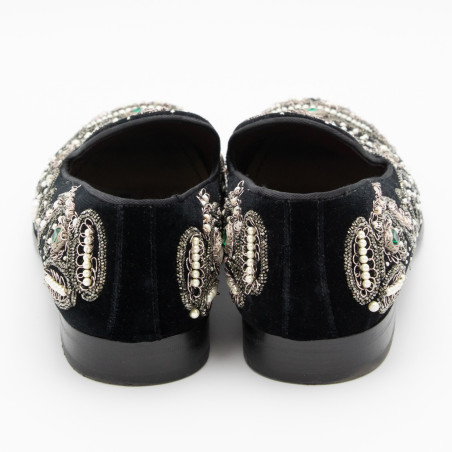 DOLCE & GABBANA Loafer Samt bestickt 44 Pre-owned Designer Secondhand Luxurylove
