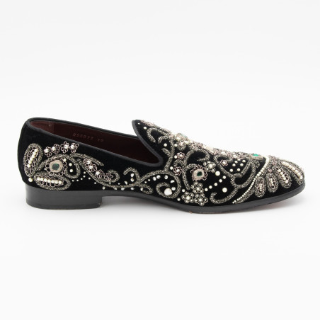 DOLCE & GABBANA Loafer Samt bestickt 44 Pre-owned Designer Secondhand Luxurylove