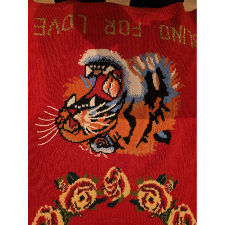 GUCCI Garden Pullover Tiger rot XS - NEU Pre-owned Designer Secondhand Luxurylove