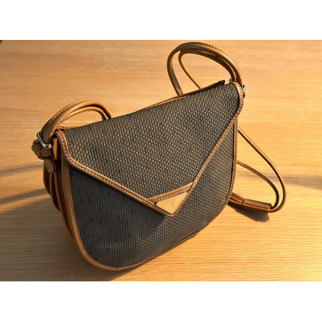 YVES SAINT LAURENT Vintage YSL double saddle canvas bag - Pre-loved Designer Second Hand | LUXURYLOVE