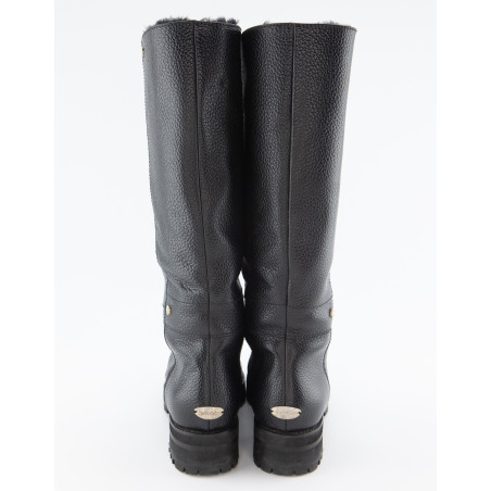 JIMMY CHOO Winterstiefel gefüttert schwarz 38 Pre-owned Designer Secondhand Luxurylove