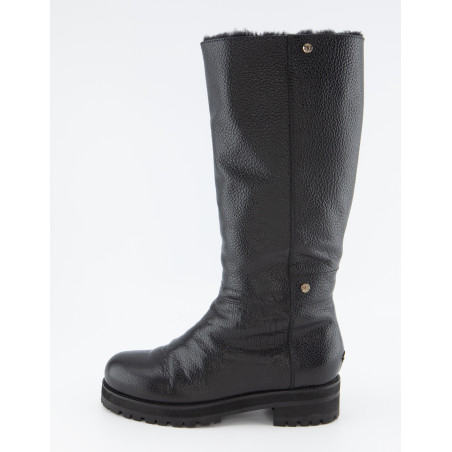 JIMMY CHOO Winterstiefel gefüttert schwarz 38 Pre-owned Designer Secondhand Luxurylove