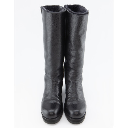 JIMMY CHOO Winterstiefel gefüttert schwarz 38 Pre-owned Designer Secondhand Luxurylove
